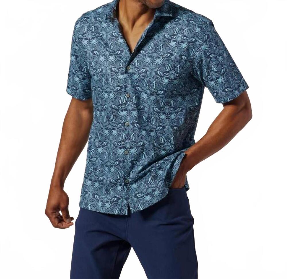 NEW TORI RICHARD under damasq button up shirt - plus in midnight